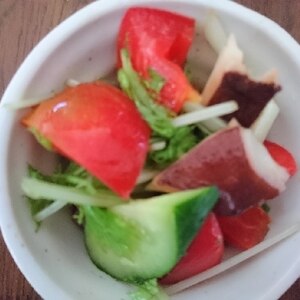 たこと水菜の中華サラダ